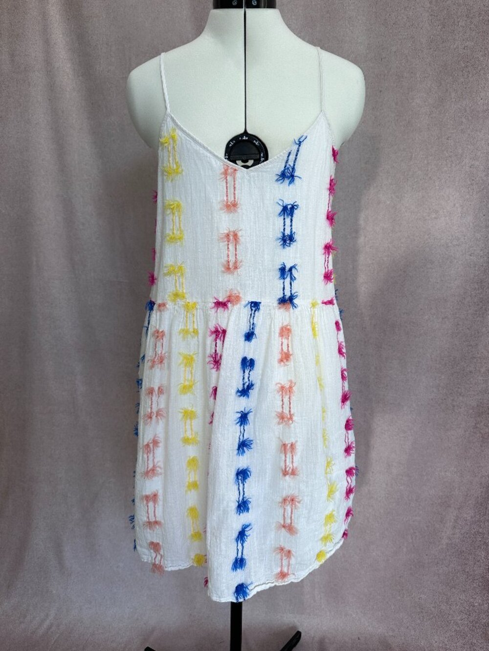 LOFT Lou & Grey Boho Pom Pom Sundress, M